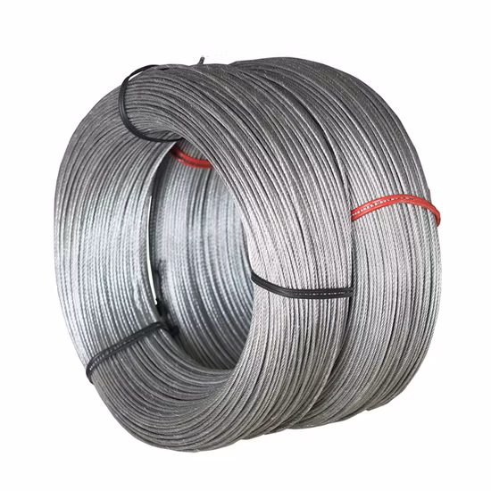 묶고 묶기를 위한 공장 6X24+7FC 아연도금되지 않은 강철 와이어 로프